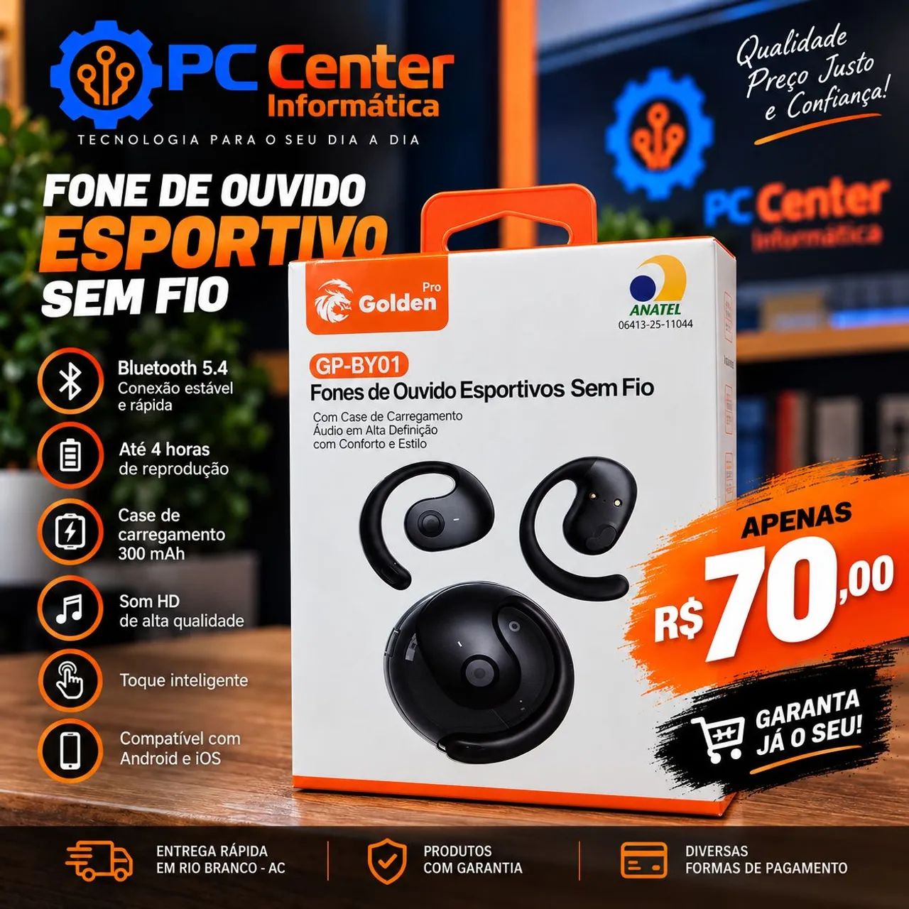 Fone esportivo sem fio - Foto 2