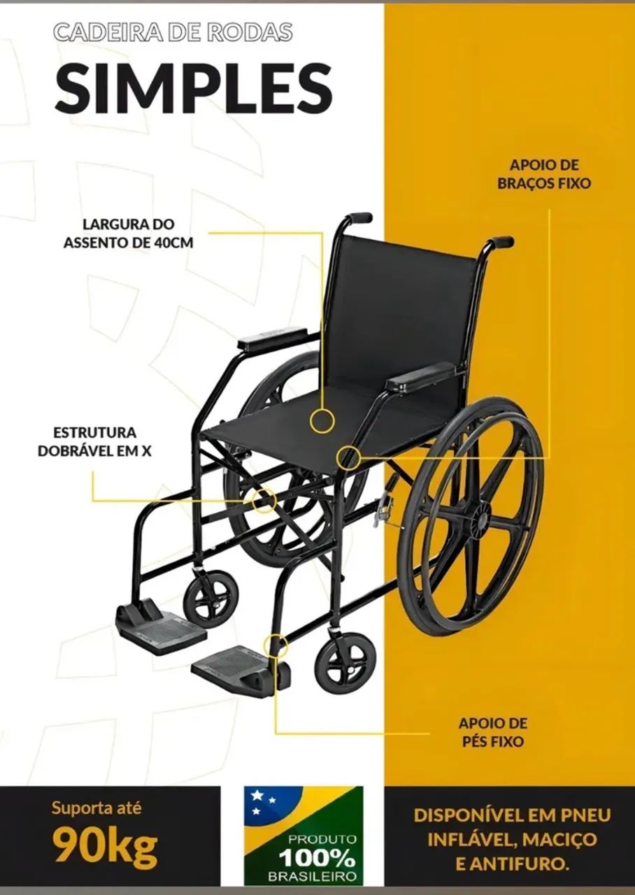 Cadeira de rodas  - Foto 2