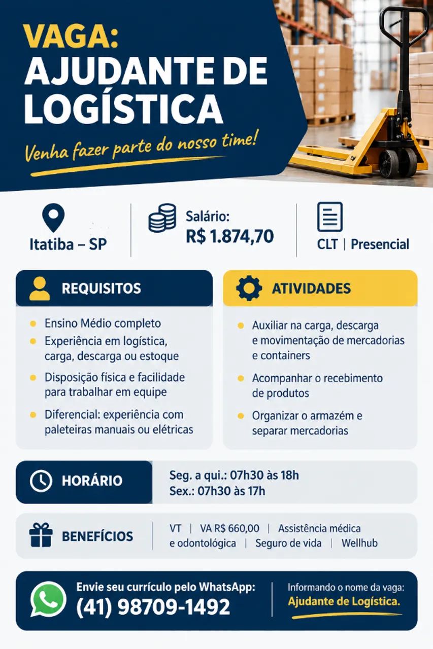 AJUDANTE DE LOGÍSTICA