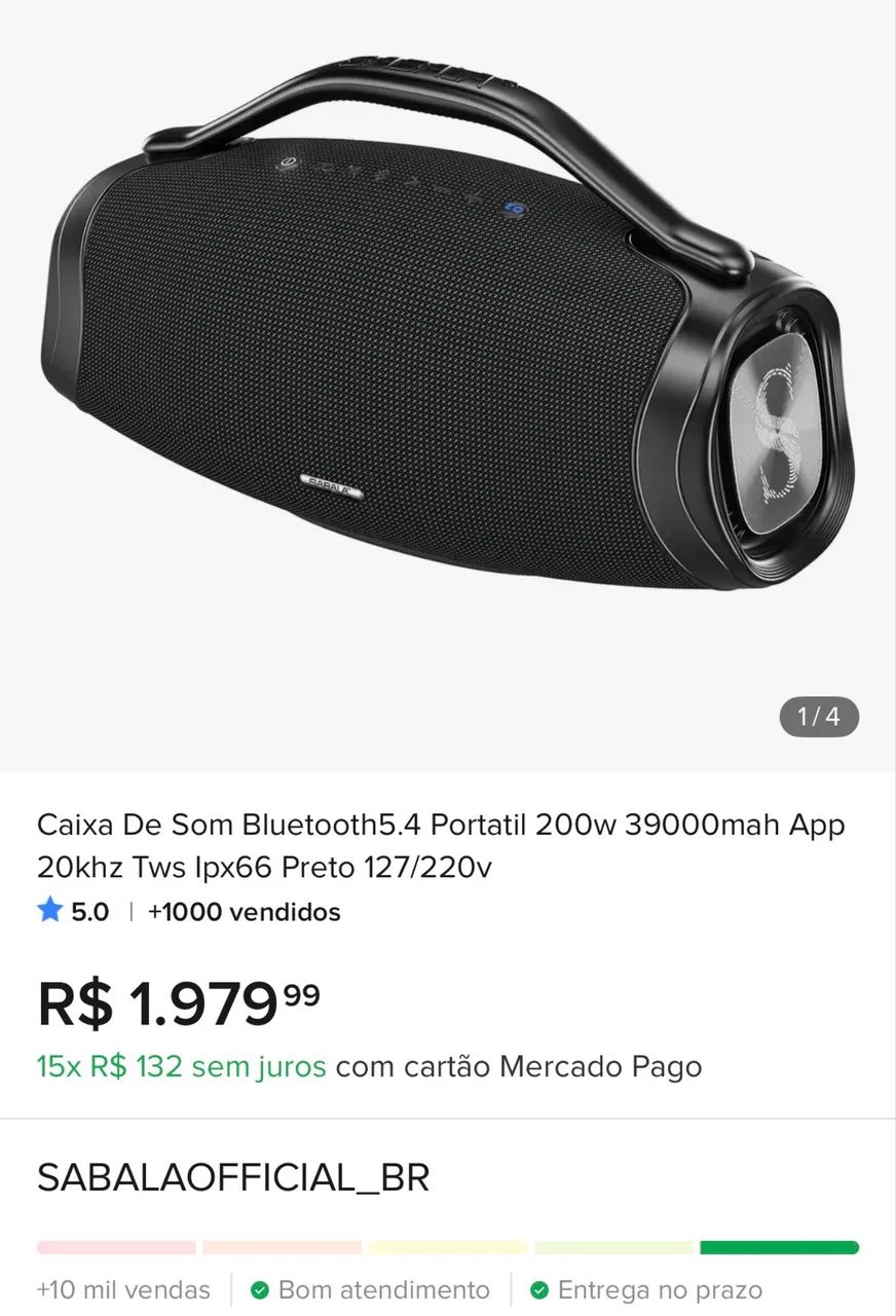 Caixa de som Sabala 
