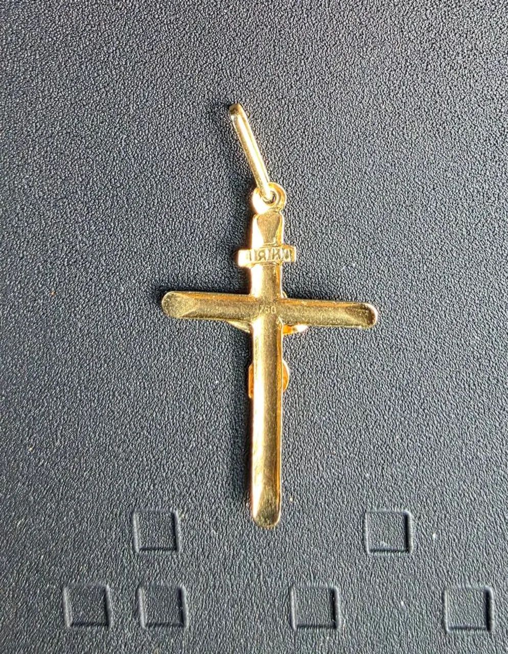 Pingente ouro 18k crucifixo - Foto 2