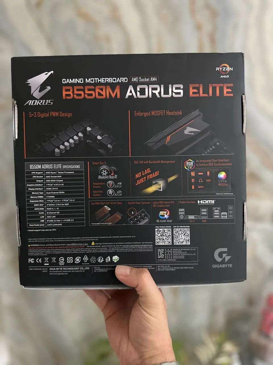 Placa mãe b550 Aorus Elite - Lacrada - Foto 2