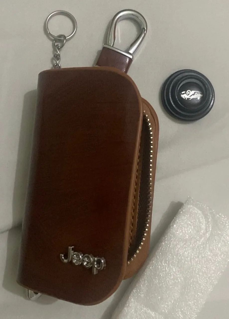 porta chave de carro jeep em couro