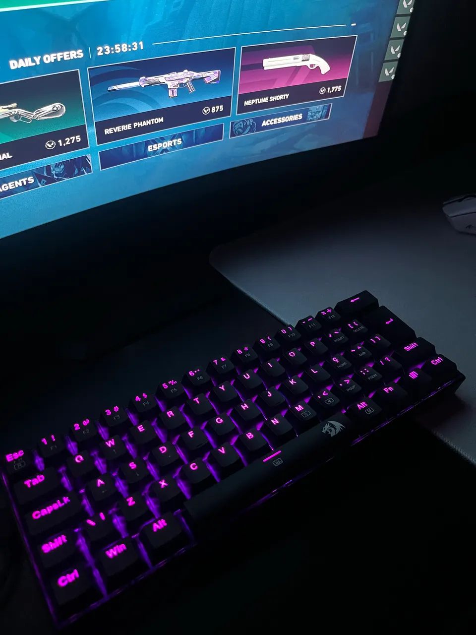 Teclado Redragon Dragonborn, Switch Marrom - Foto 2