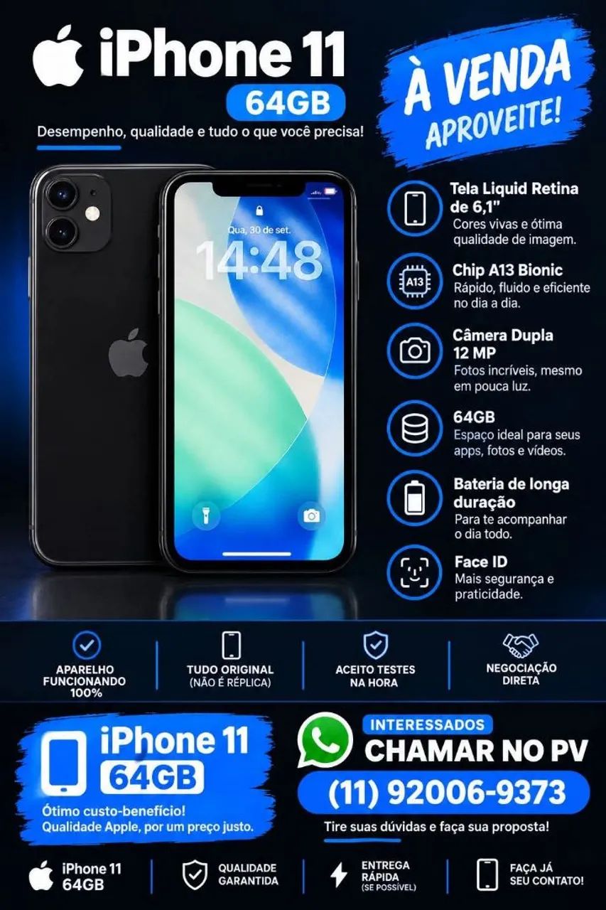 iPhone 11 64 gb Impecável 