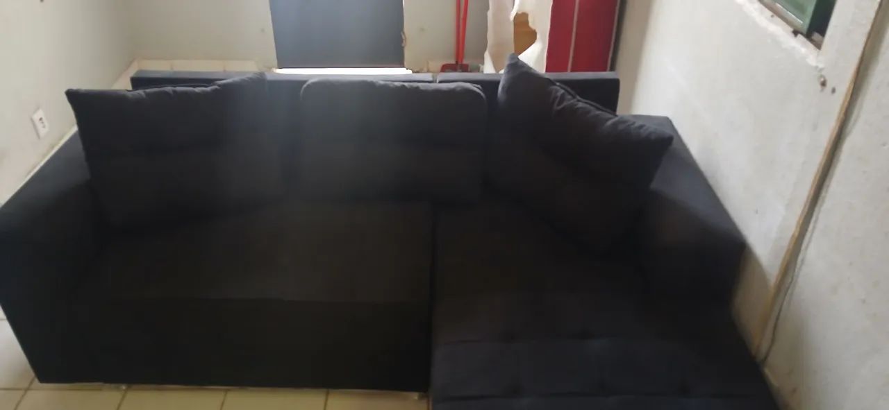Sofá de Canto com Puff - Praticamente Novo (4 meses de uso) - Foto 5