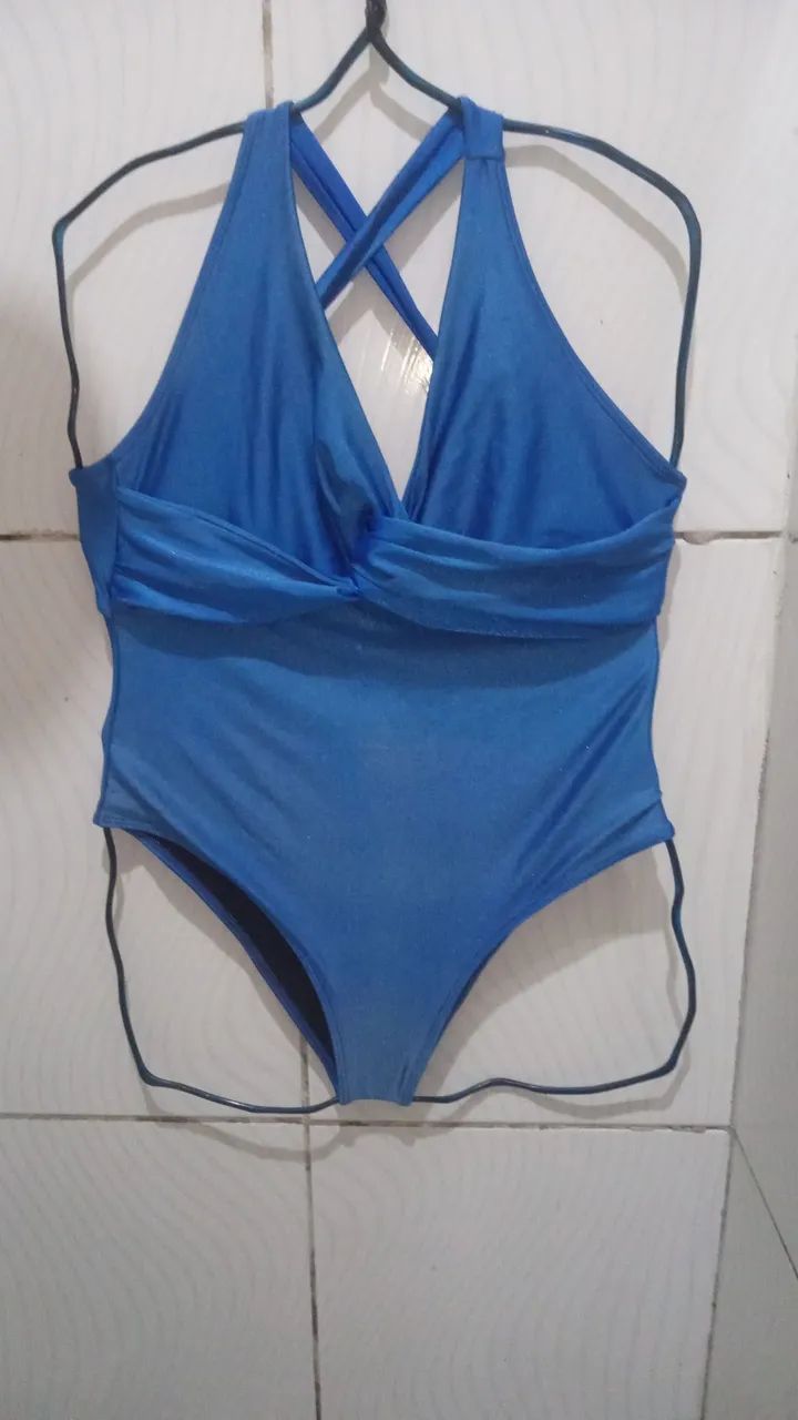 Maiô Azul Royal Feminino G  - Foto 3