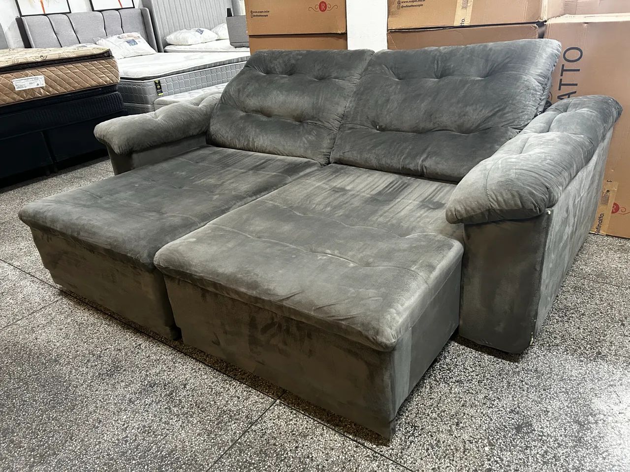 Sofá Retrátil e Reclinável 2.25m NOVO ( Direto da Fábrica )  - Foto 3