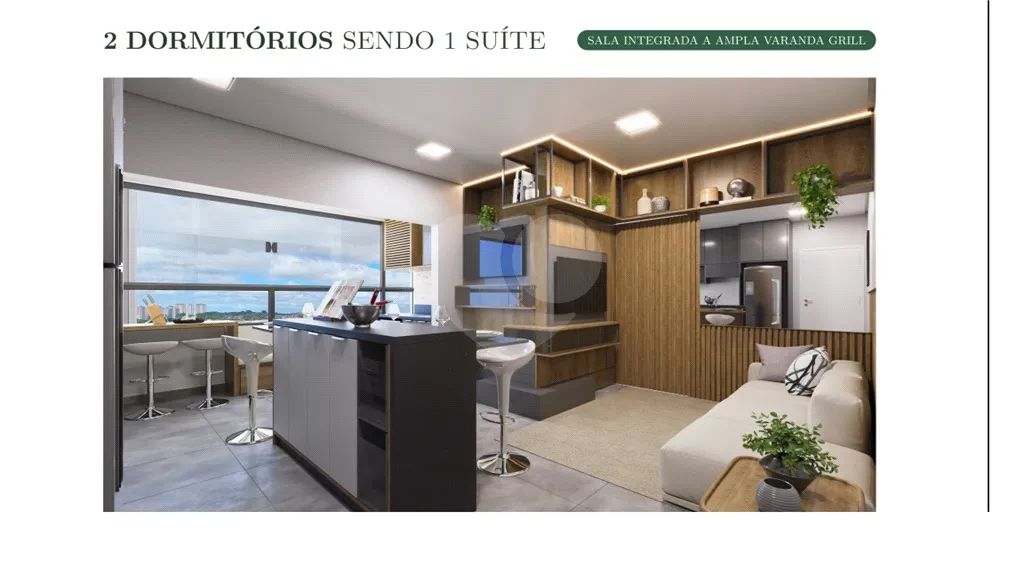 Apartamento pronto para morar com 2 dormitórios, sendo uma suíte e ampla varanda grill.