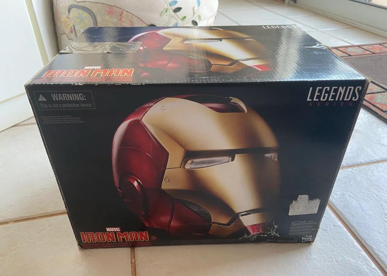 Capacete Iron Man Marvel Legends Series Hasbro - Eletrônico - Foto 2