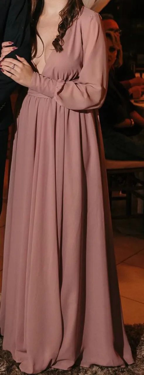 Vestido rosa de festa 