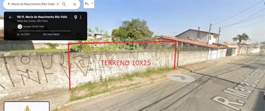 Terreno 250 m² Cezar Mogi das Cruzes - SP