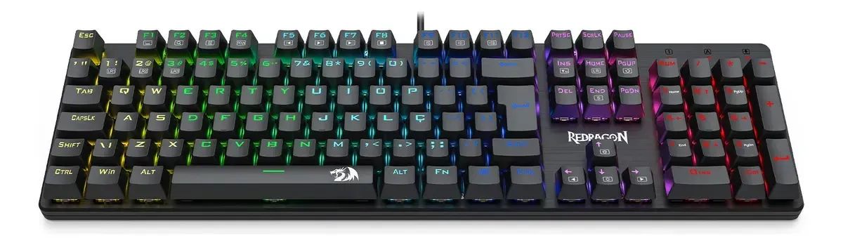 Teclado Redragon Sindri Rainbow K671 (PT-BROWN) - Foto 2