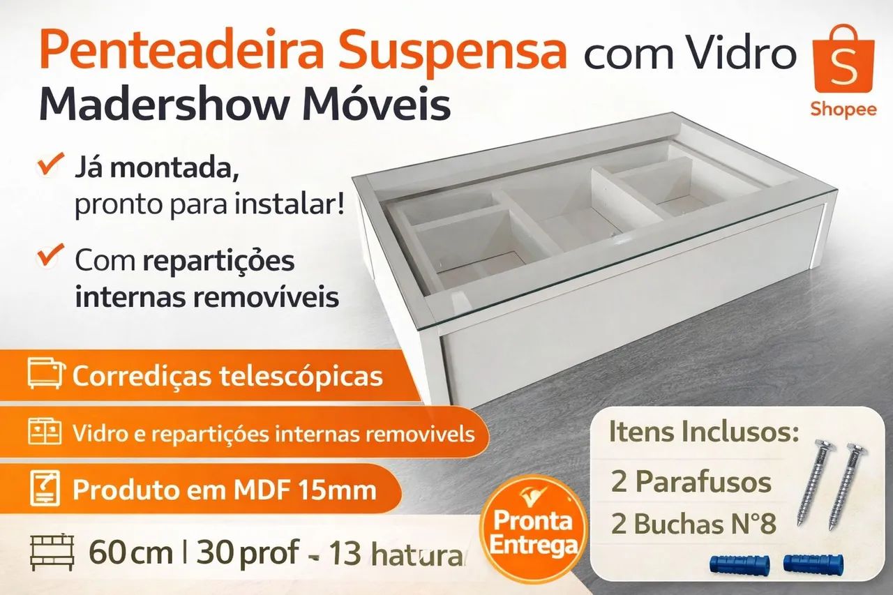 Penteadeira suspensa 