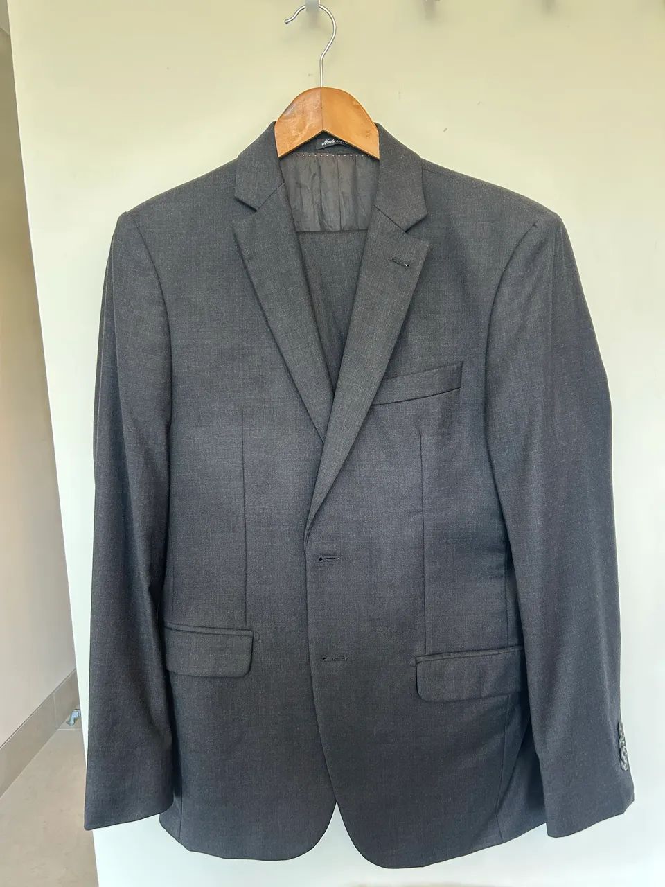 Terno Brooksfiled 120 Cinza Chumbo 48M Slim - Foto 4