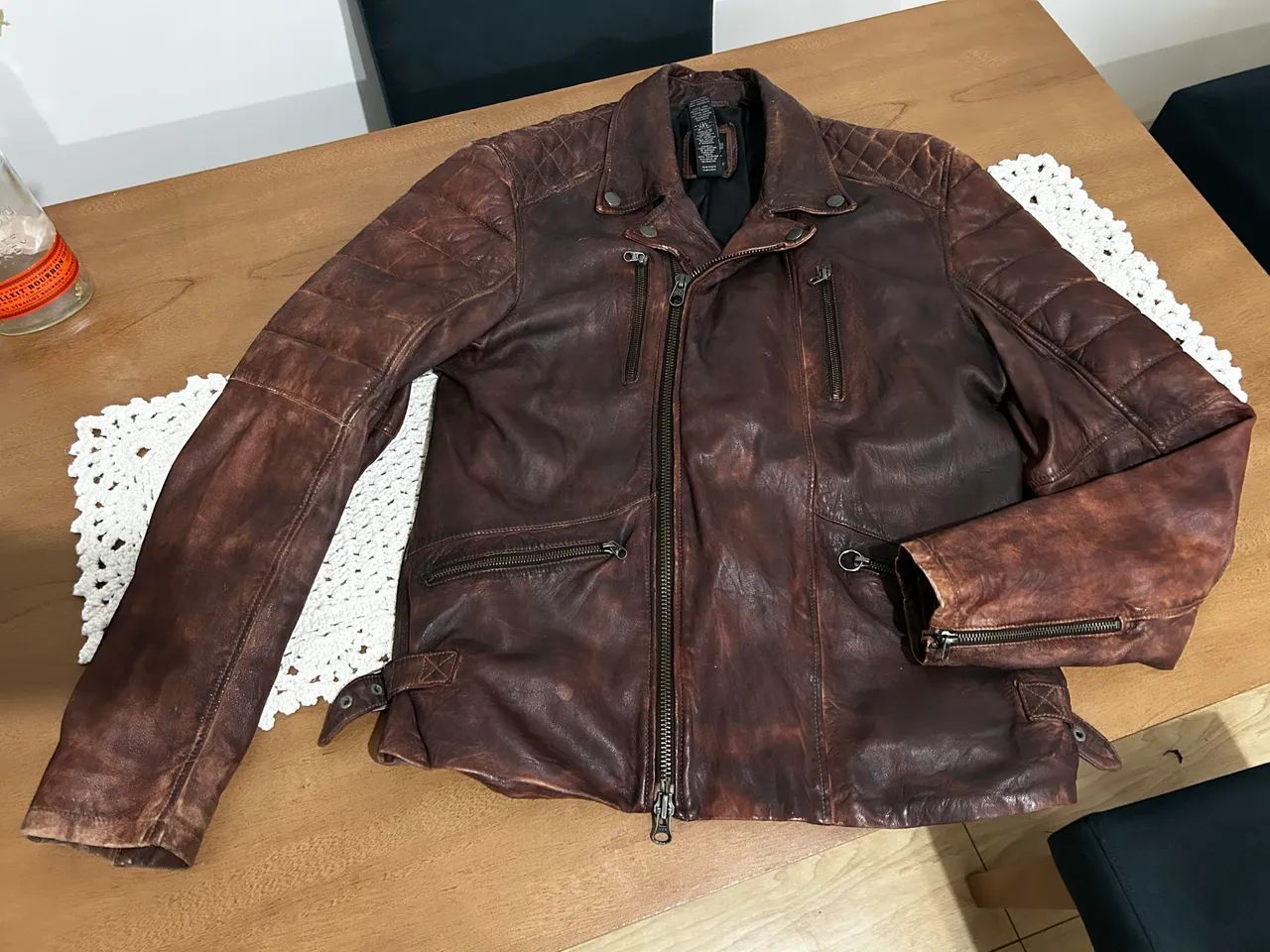 Jaqueta Couro Vintage Harley Davidson - Foto 4