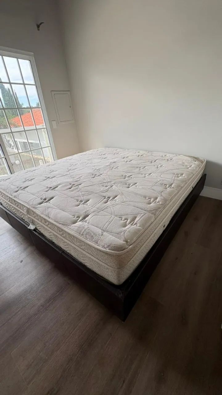 Conjunto Cama box king size colchão Ortobom (colchão + base)
