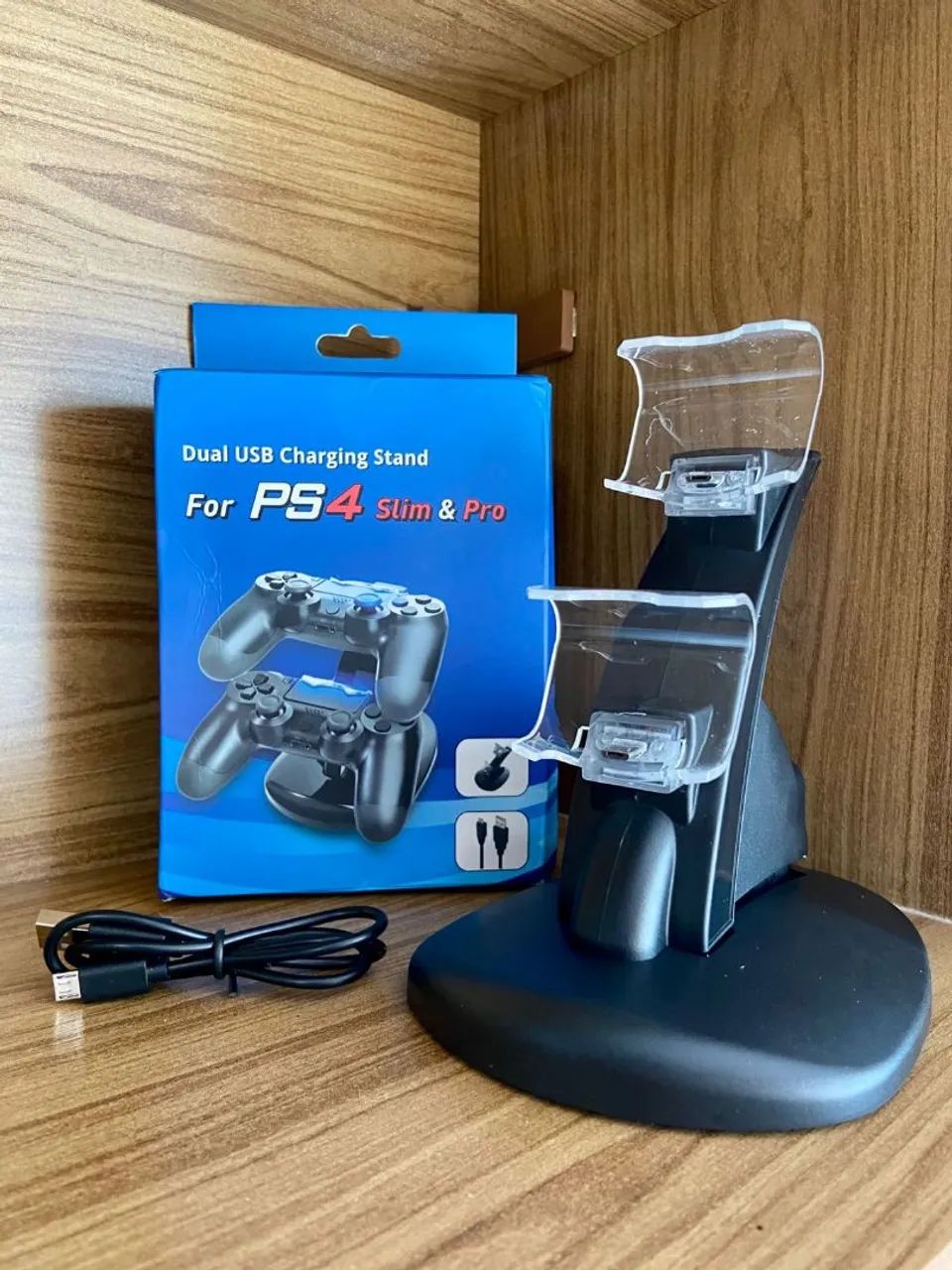Suporte + Carregador para 2 Controles (Top com LED) - Foto 3