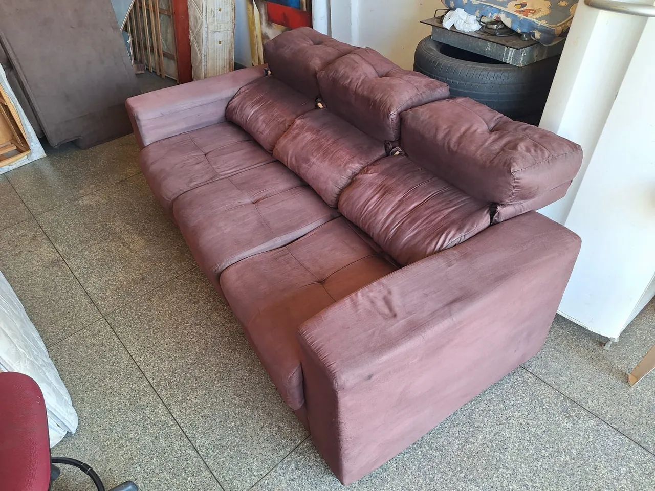 Sofá de 3 lugares retrátil e reclinável higienizado  - Foto 2