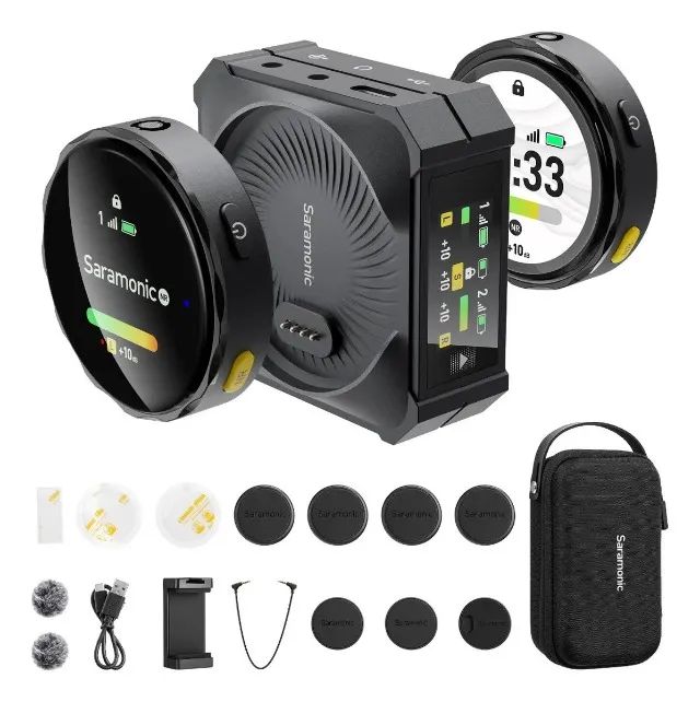 Microfone Sem Fio Duplo Saramonic Blinkme B2 Camera Celular - Foto 2