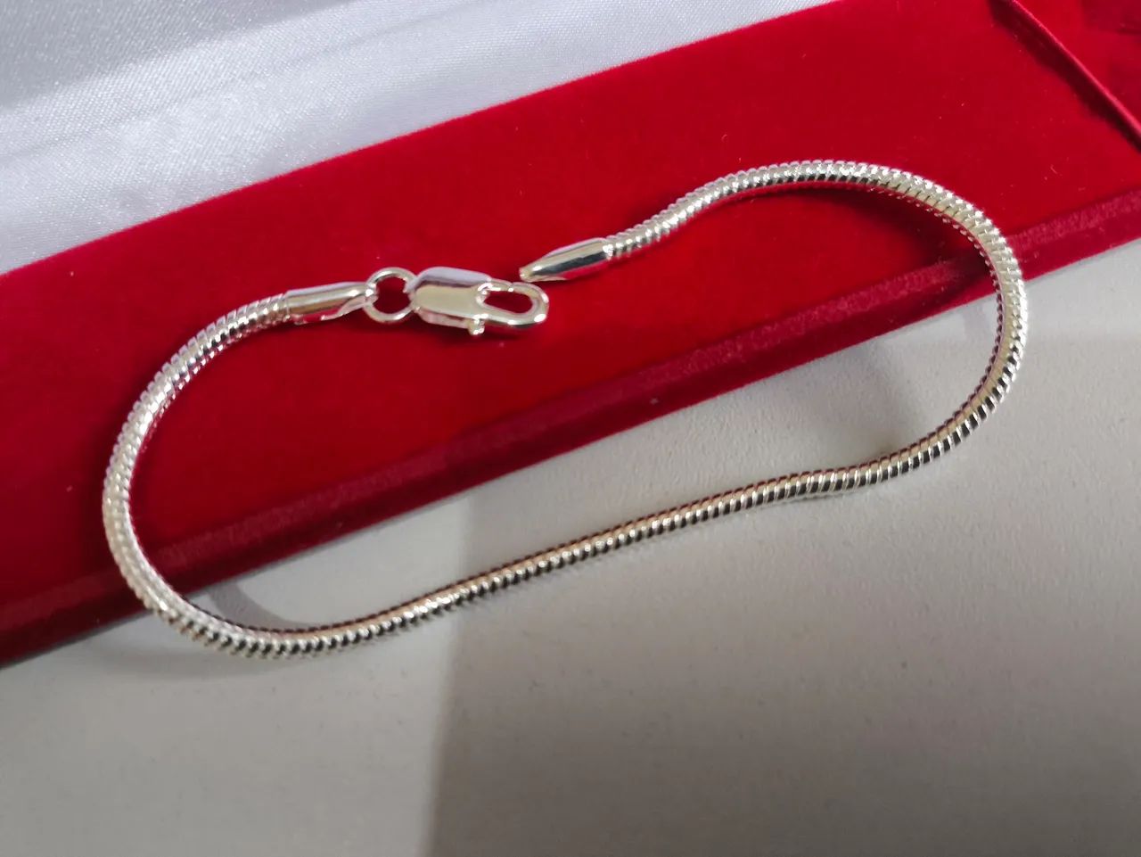 Pulseira prata 21cm - Foto 3