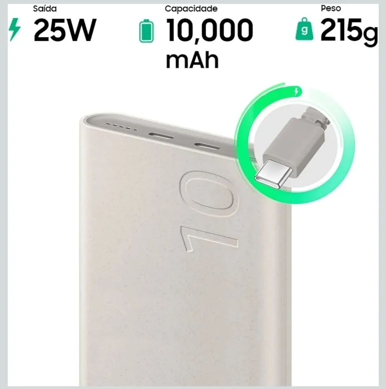 Bateria Externa Samsung 10000mAh 25W Super rápida Portátil NOVA LACRADA - Foto 3