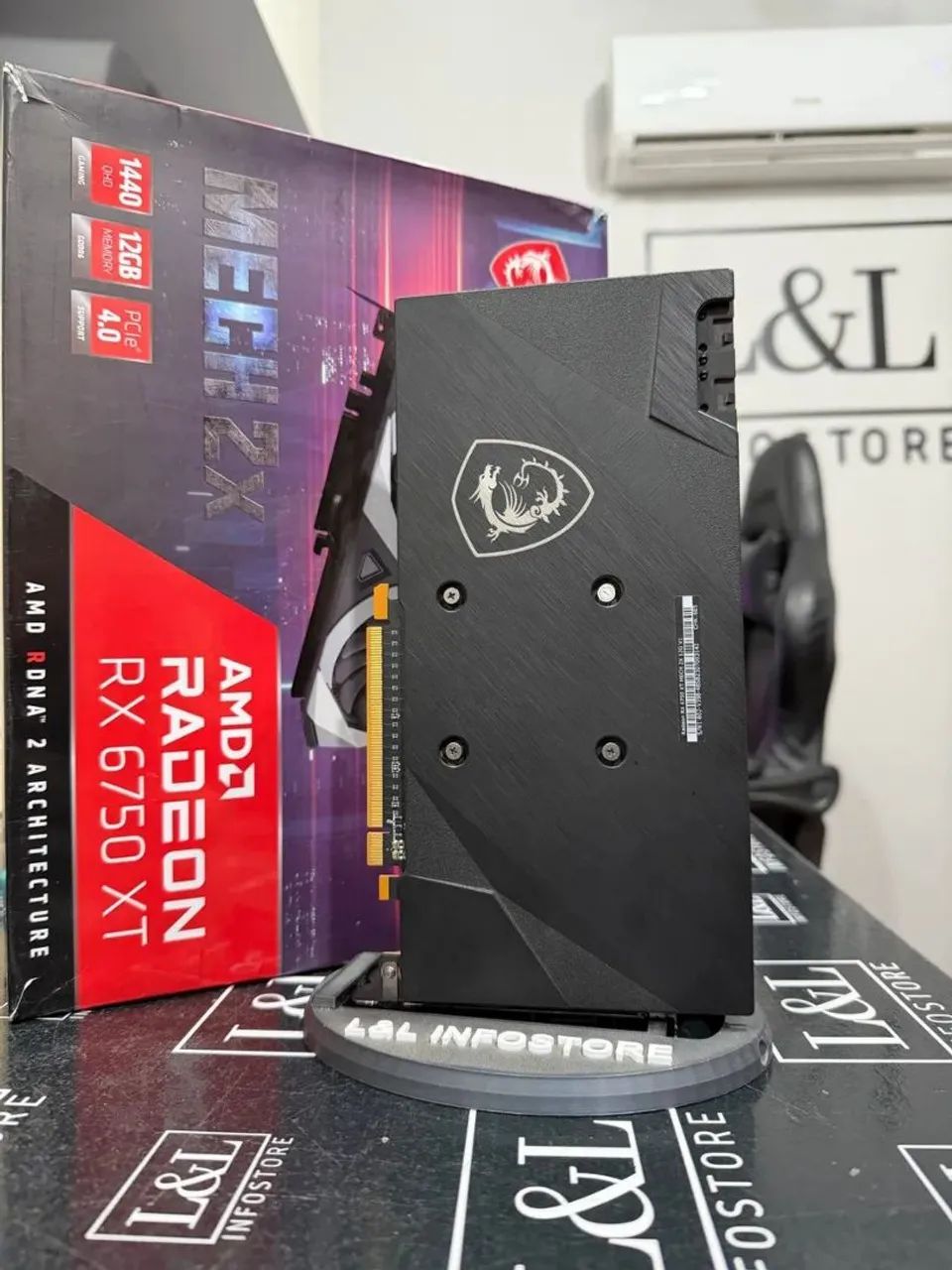 Placa De Vídeo RX 6750 XT Mech 2x 12G V1 Radeon, 12GB, GDDR6, Freesync, Dual Fan - Foto 4