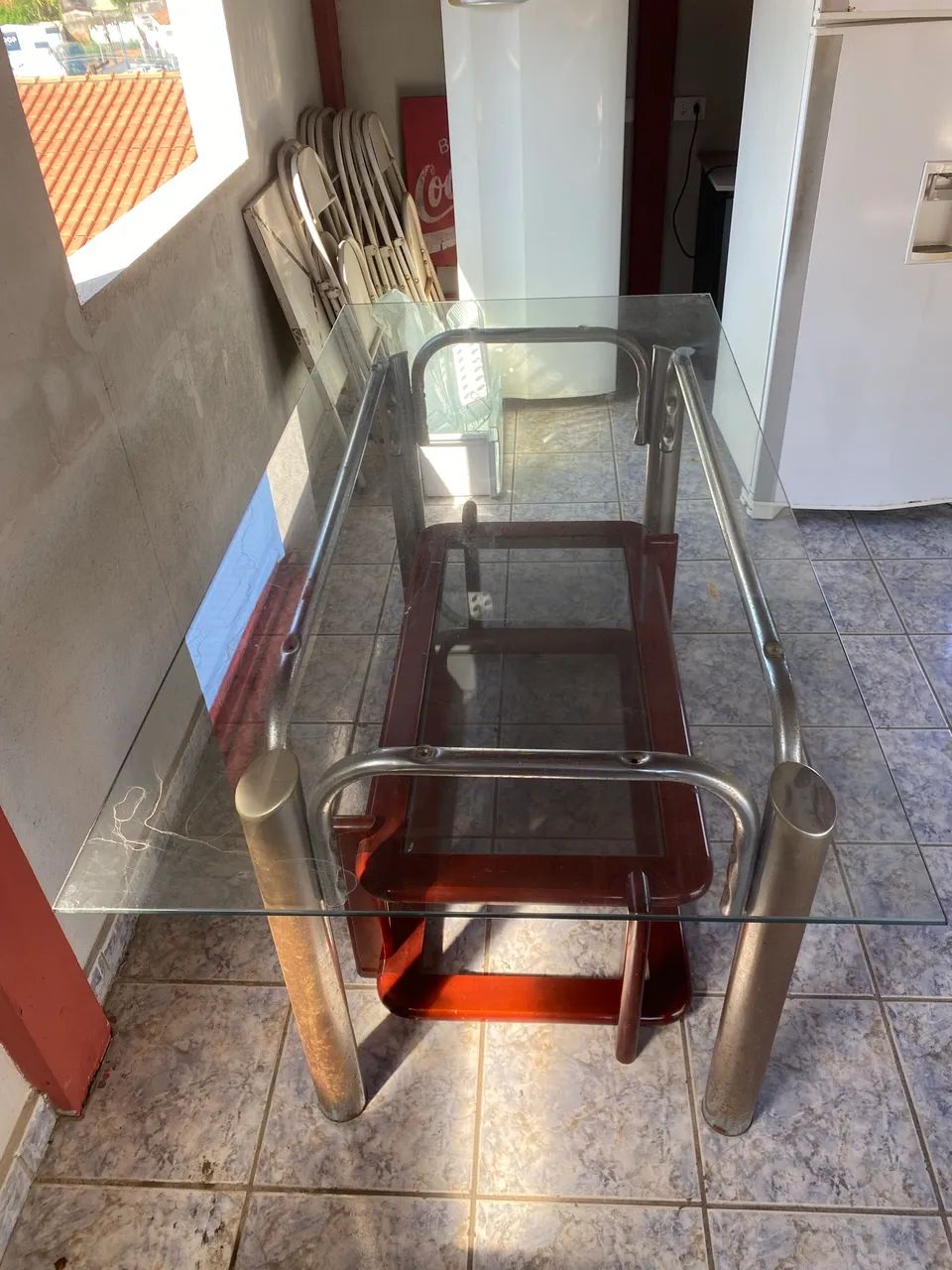 Mesa grande de vidro + mesa de centro de brinde - oportunidade - Foto 4