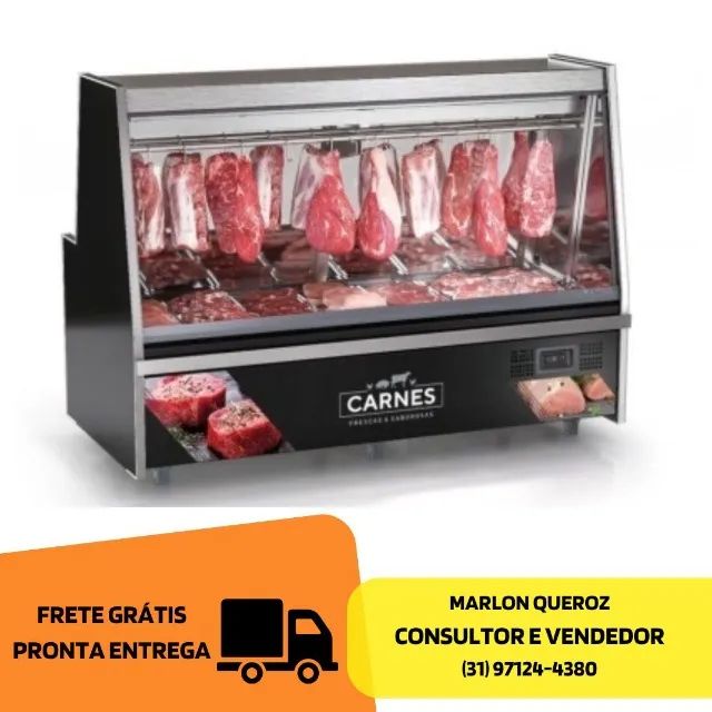 Balcão de Açougue 2M Gelopar Preto 220v