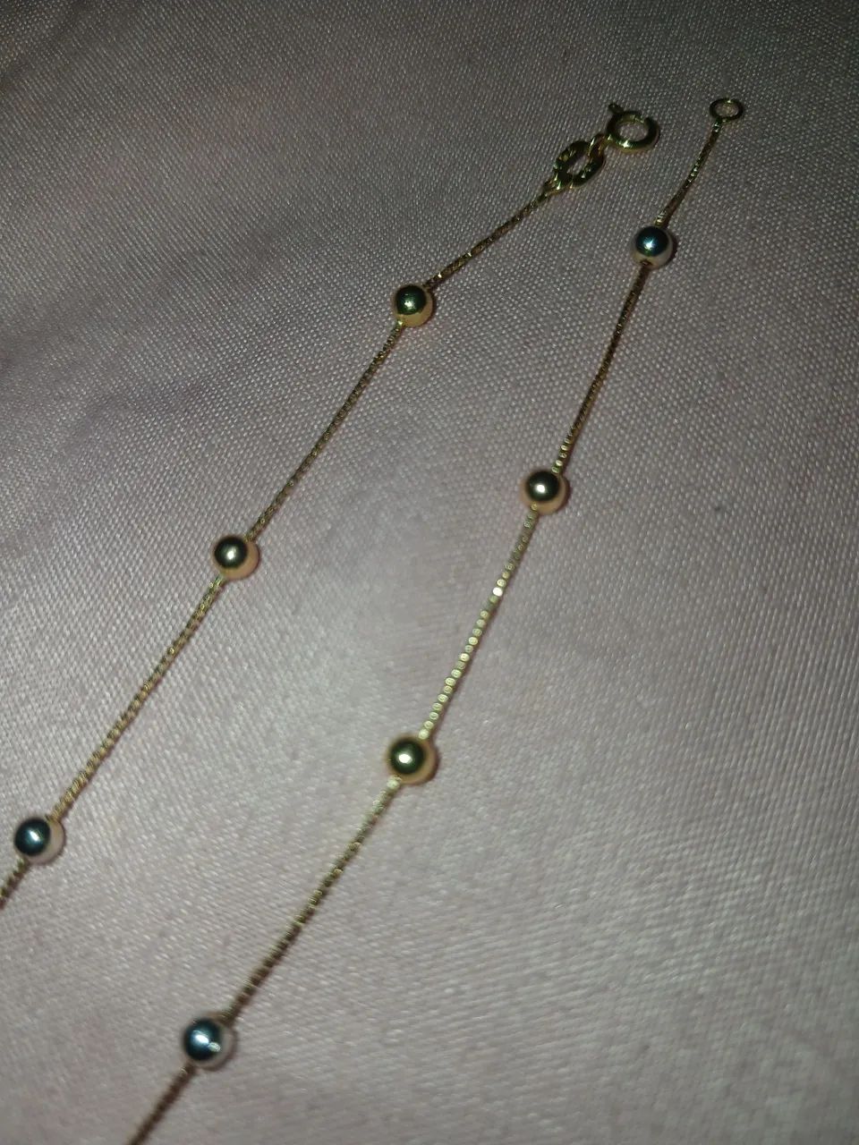Cordão bolinhas  ouro 18k 750 2,7g - Foto 2