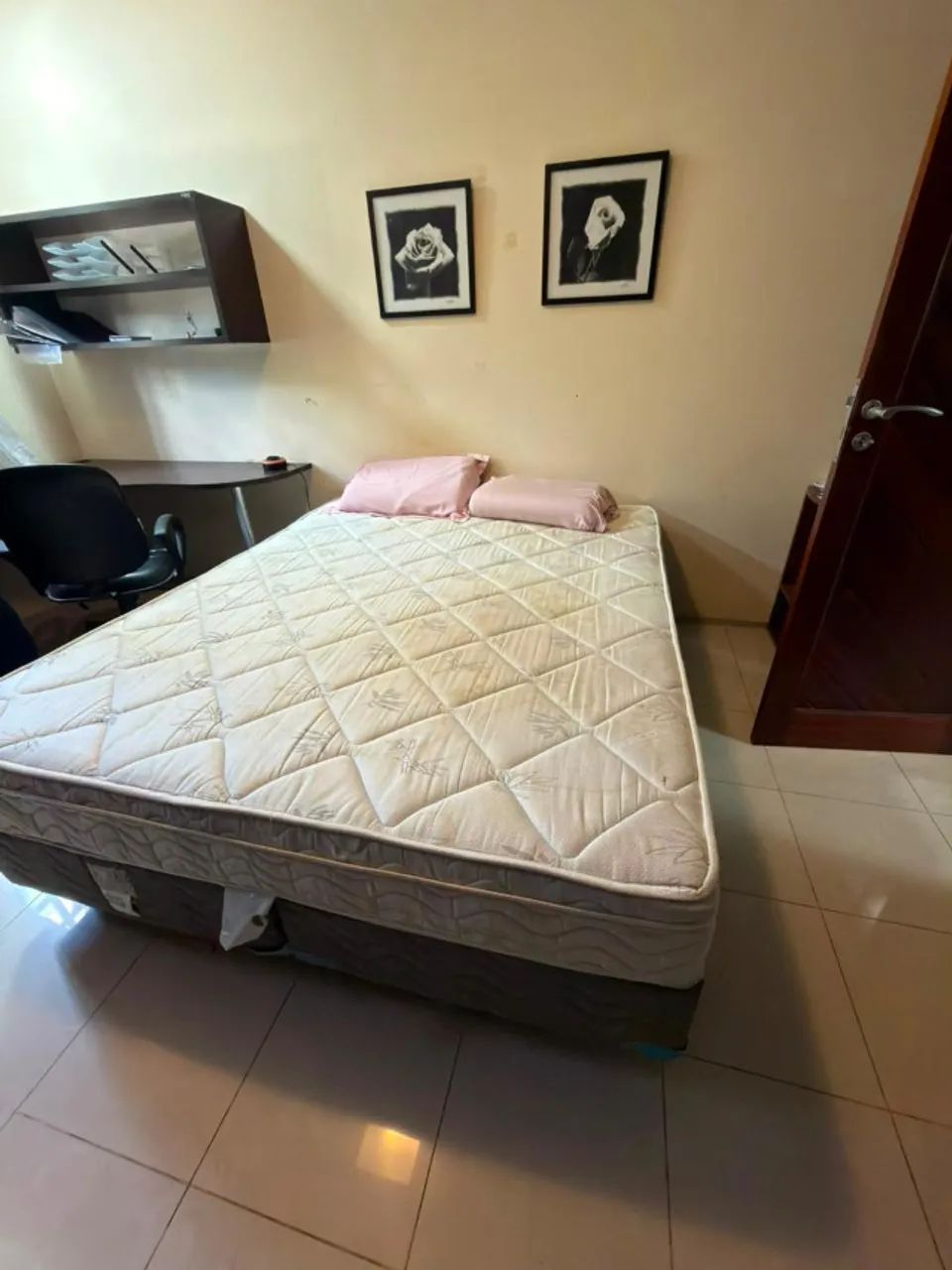 Cama Box Casal Completa (Colchão Alto + Base) - Excelente Estado - Foto 2