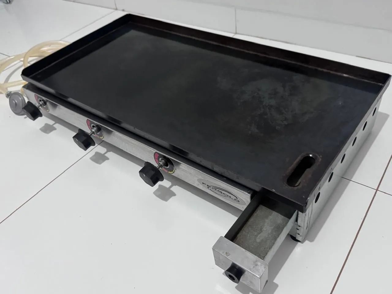 Chapa Profissional Fergold 80x40 cm 3 Queimadores Completa
