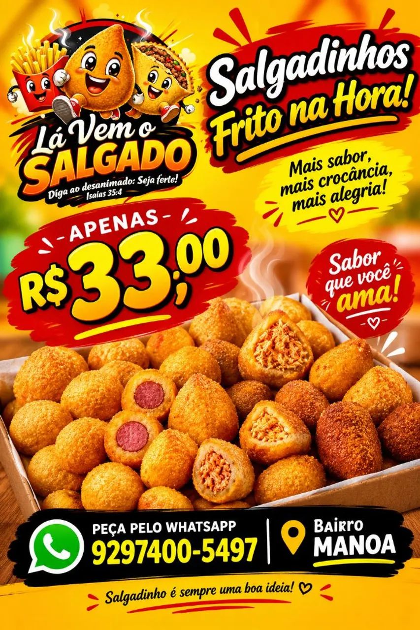 Salgadinhos Frito na hora!