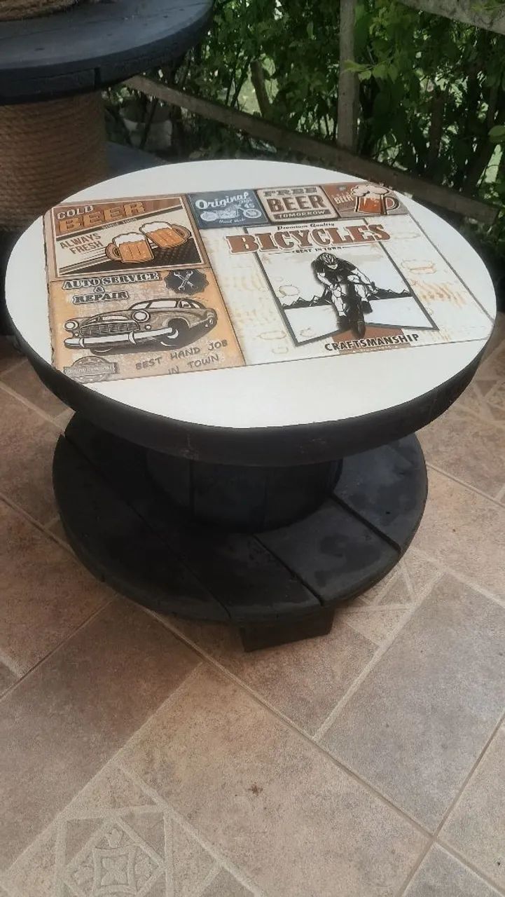 Mesa e duas cadeiras, decoração rústica  - Foto 4