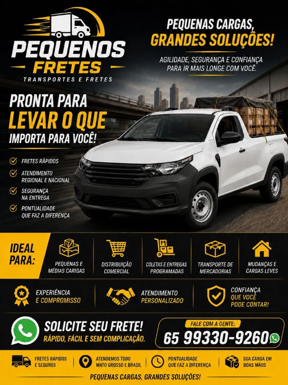 Pequenas cargas e frete, grandes soluções. Rapidez que impressiona! - Foto 2