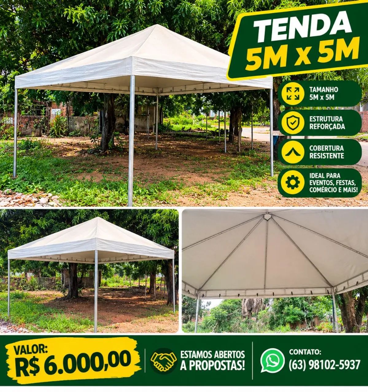 Tenda disponível para venda!