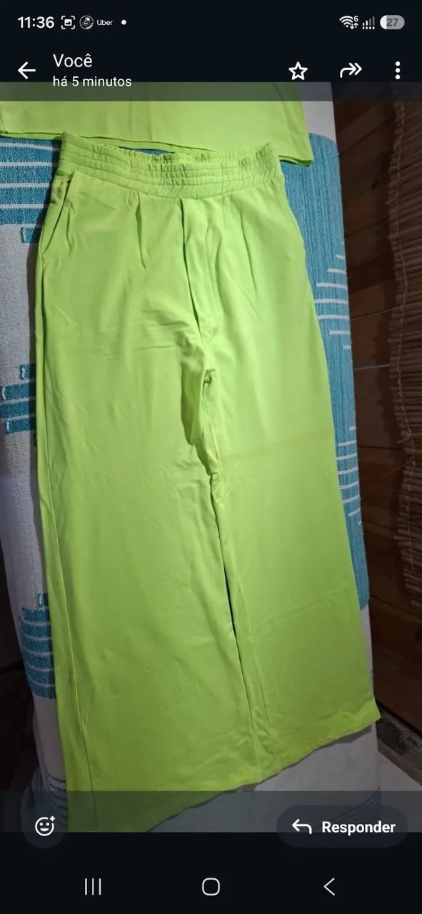Conjunto de algodão florescente sem uso, tamanho 44 - Foto 4
