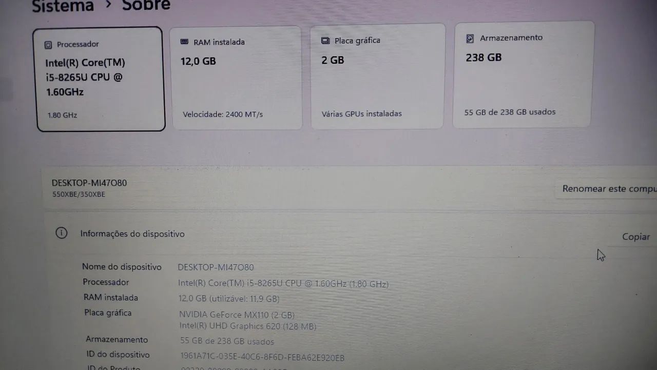 Notebook Samsung i5 8° Geração  - Foto 3