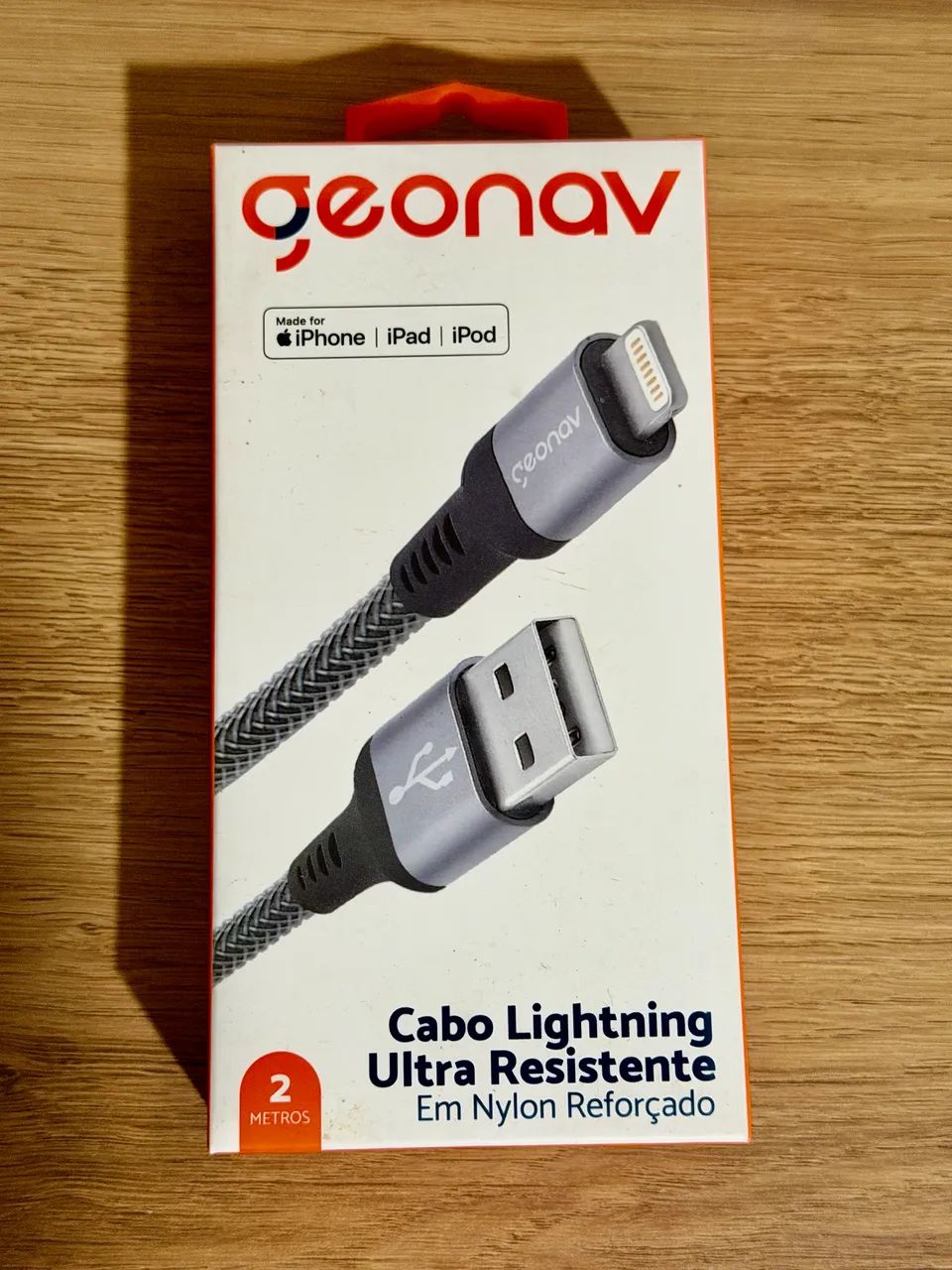 Cabo Lightning Geonav 2m nylon reforçado