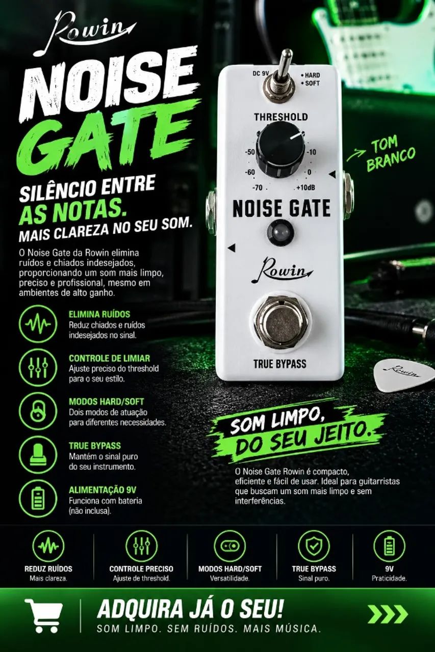 Noise Gate Rowin - noise supressor gate - Instrumentos musicais