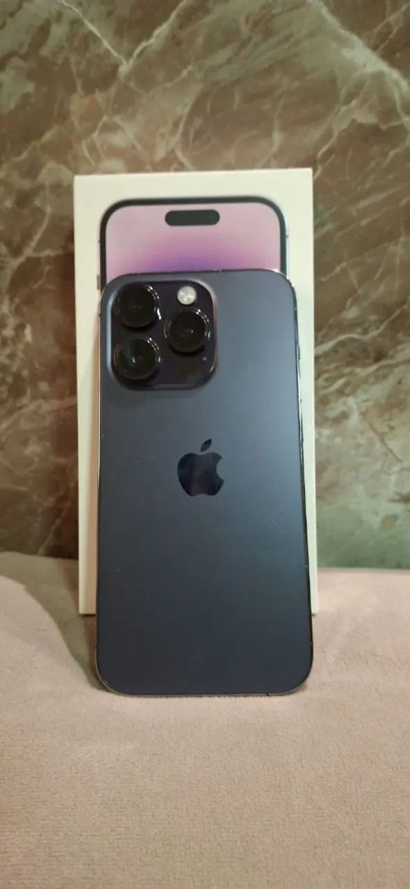 IPhone 14 pro - 128 Gb - roxo - caixa - 75% vida da bateria 