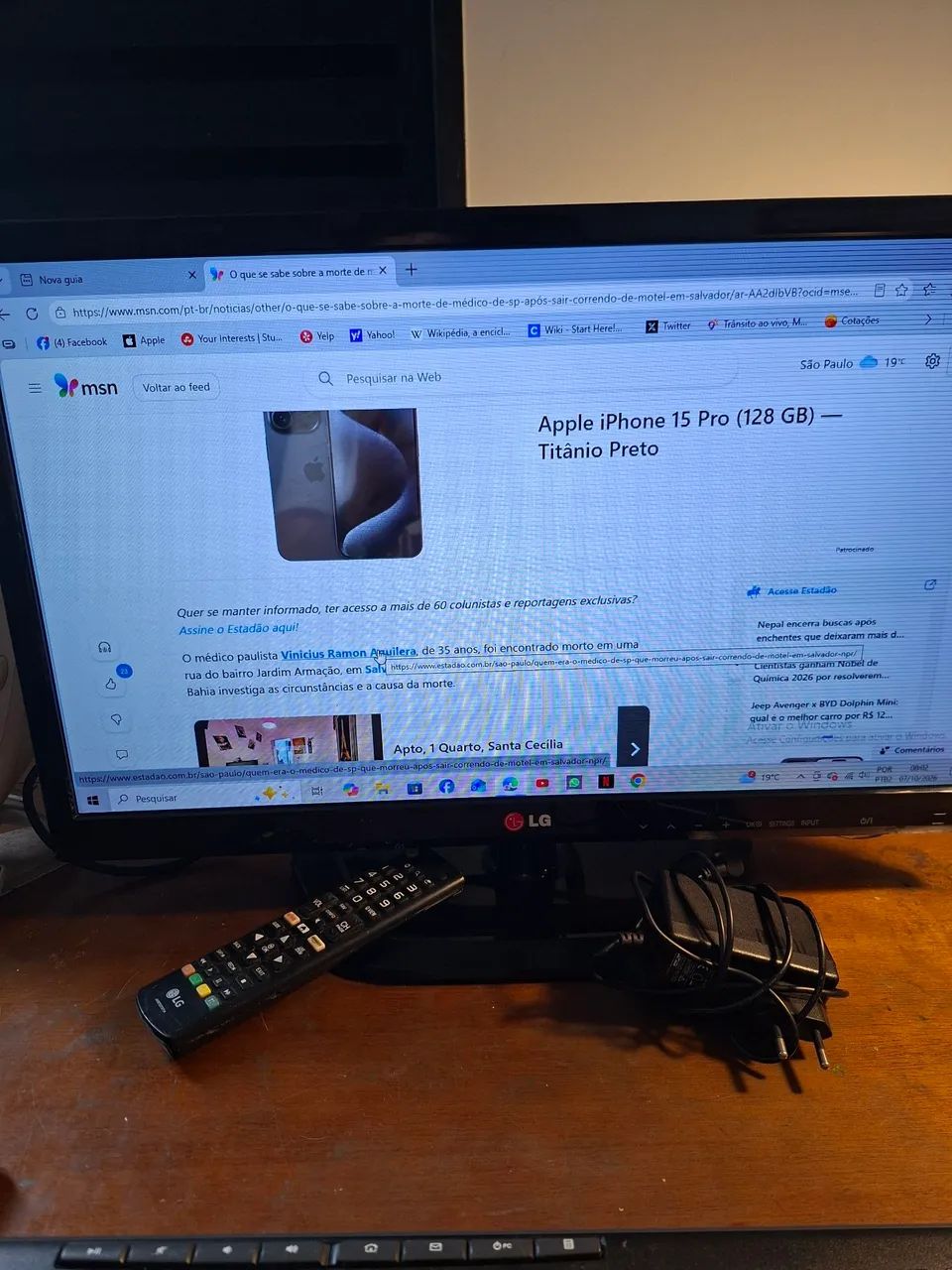 Monitor LG 22" MODELO 22MA33N