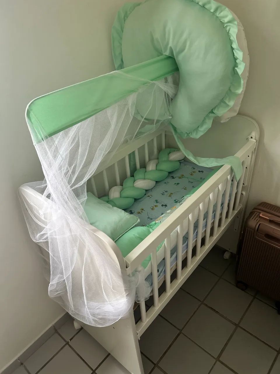     Mini Berço Completo + Colchão | Pronto para Usar