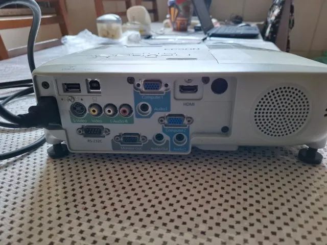Projetor LCD EPSON, PowerPoint Lite S17, usado cor Branca - Foto 3