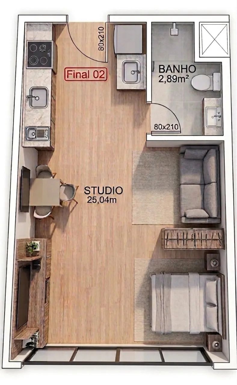 Studio c/ VISTA MAR - 30m do mar - Canasvieiras - Foto 3