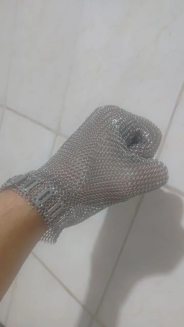 Luva malha de aço 