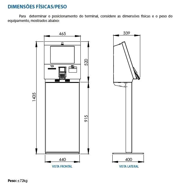 Lote Totem Autoatendimento Perto TCP-1100 com Pedestal - Foto 3