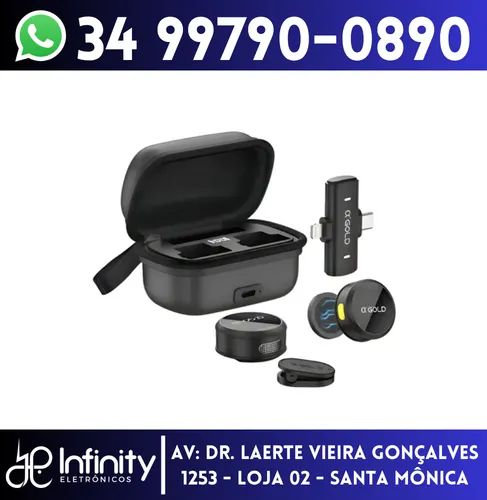 Microfone de Lapela Magnetico 2 em 1 Lightning e Tipo-c A'GOLD