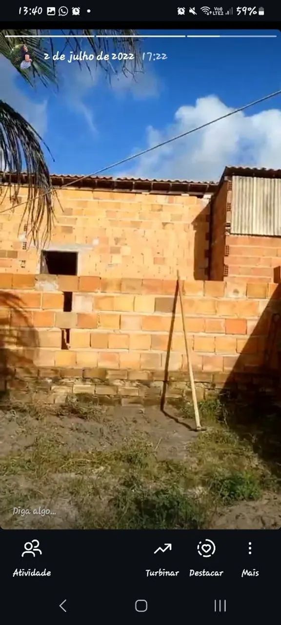 Vendo casa no povoado Nova descoberta. 