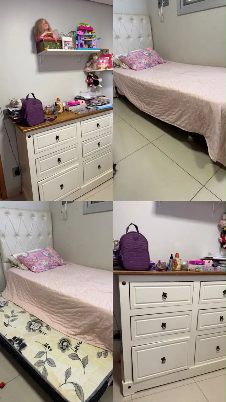 Kit Cama de solteiro com auxiliar + Cômoda  - Foto 5